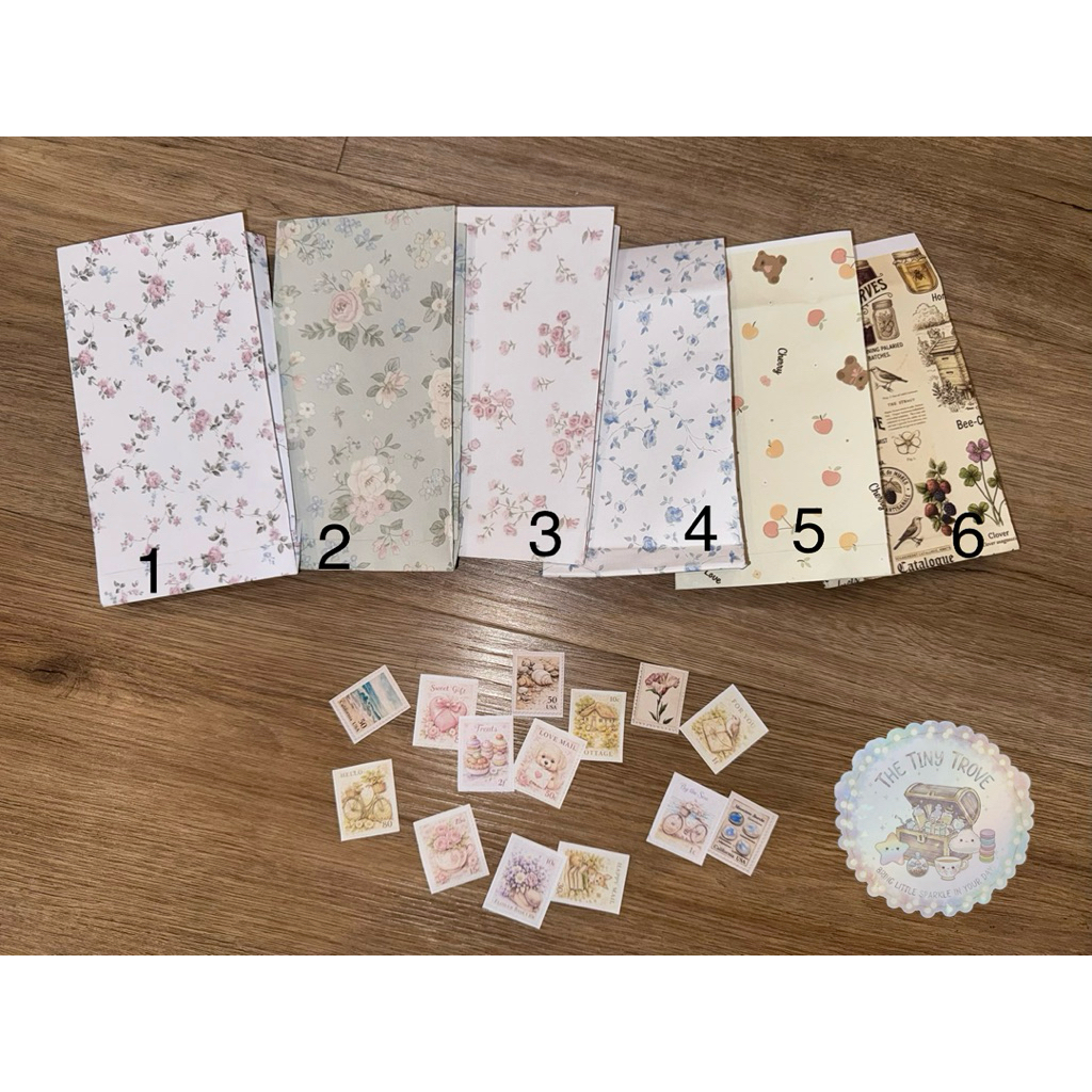 Paper Bag Aesthetic Mini | Tas Kado Kecil Motif Floral | Gift Bag + Sticker