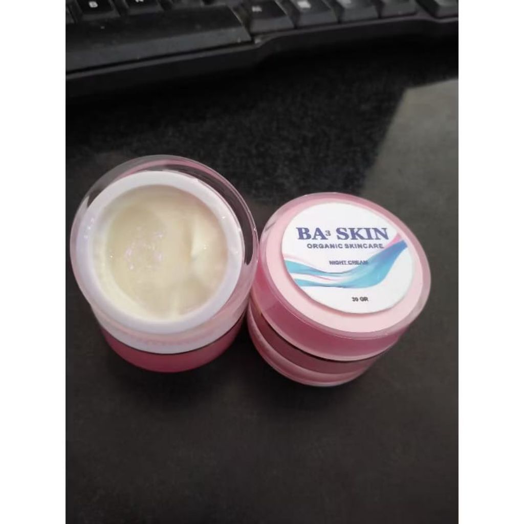 NIGHT CREAM BA3SKIN ORGANIC SKINCARE// CREAM MALAM BA3SKIN ORGANIC SKINCARE