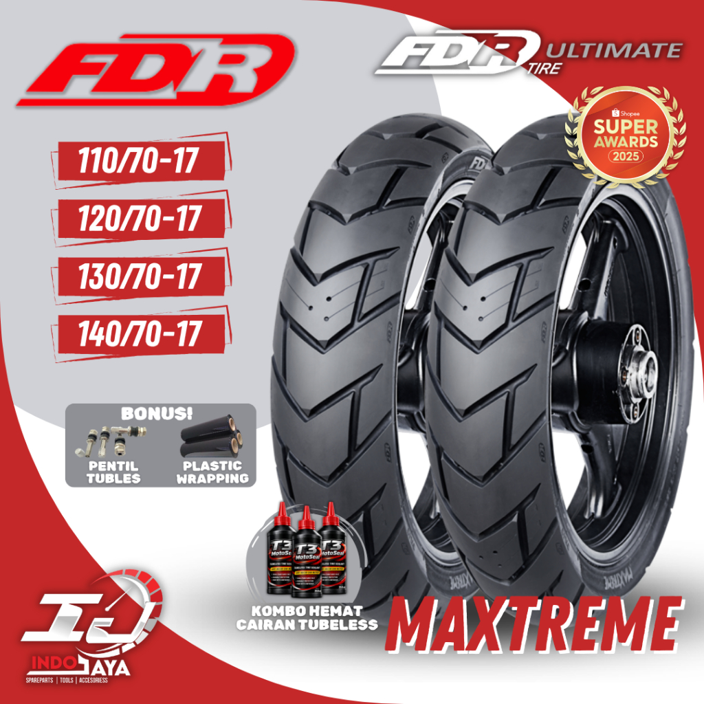 [READY COD] BAN FDR ULTIMATE MAXTREME TUBELESS RING 17 (110/70-17 / 120/70-17 / 130/70-17 / 140/70-1