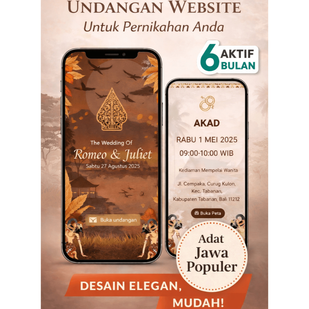 website undangan tema adat jawa