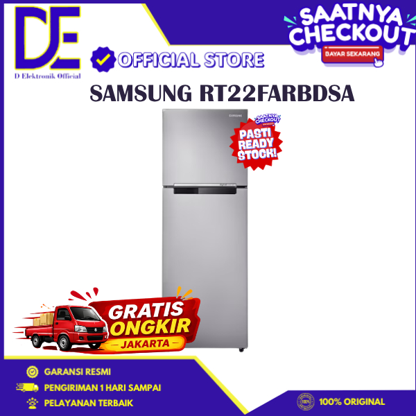 SAMSUNG RT22FARBDSA KULKAS 2 PINTU SIDE BY SIDE SMART INVERTER 234L