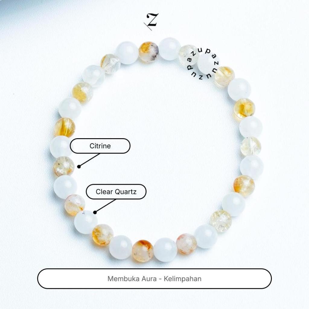Zupazupazuu Candy Crystal Mix Bracelet - Clear+Citrine