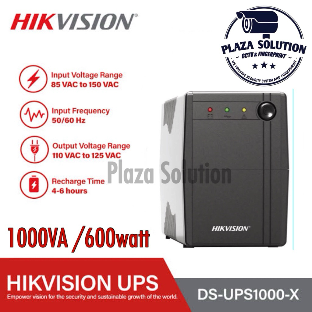 HIKVISION UPS 1000VA 600watt DS-UPS1000