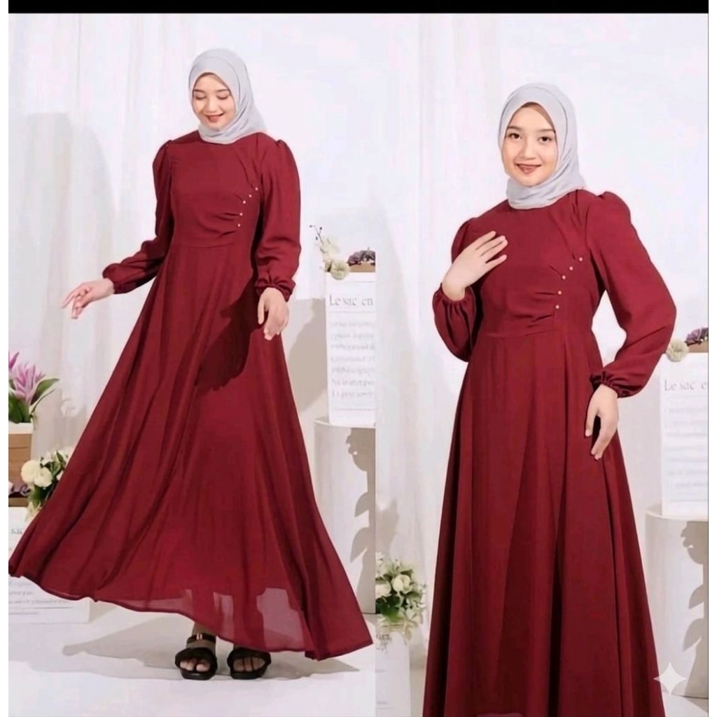Dress Naomi / Naomi Dress Ceruty Babydoll / Dress Naomi Virall / Naomi Kondangan / Dres Mutiara
