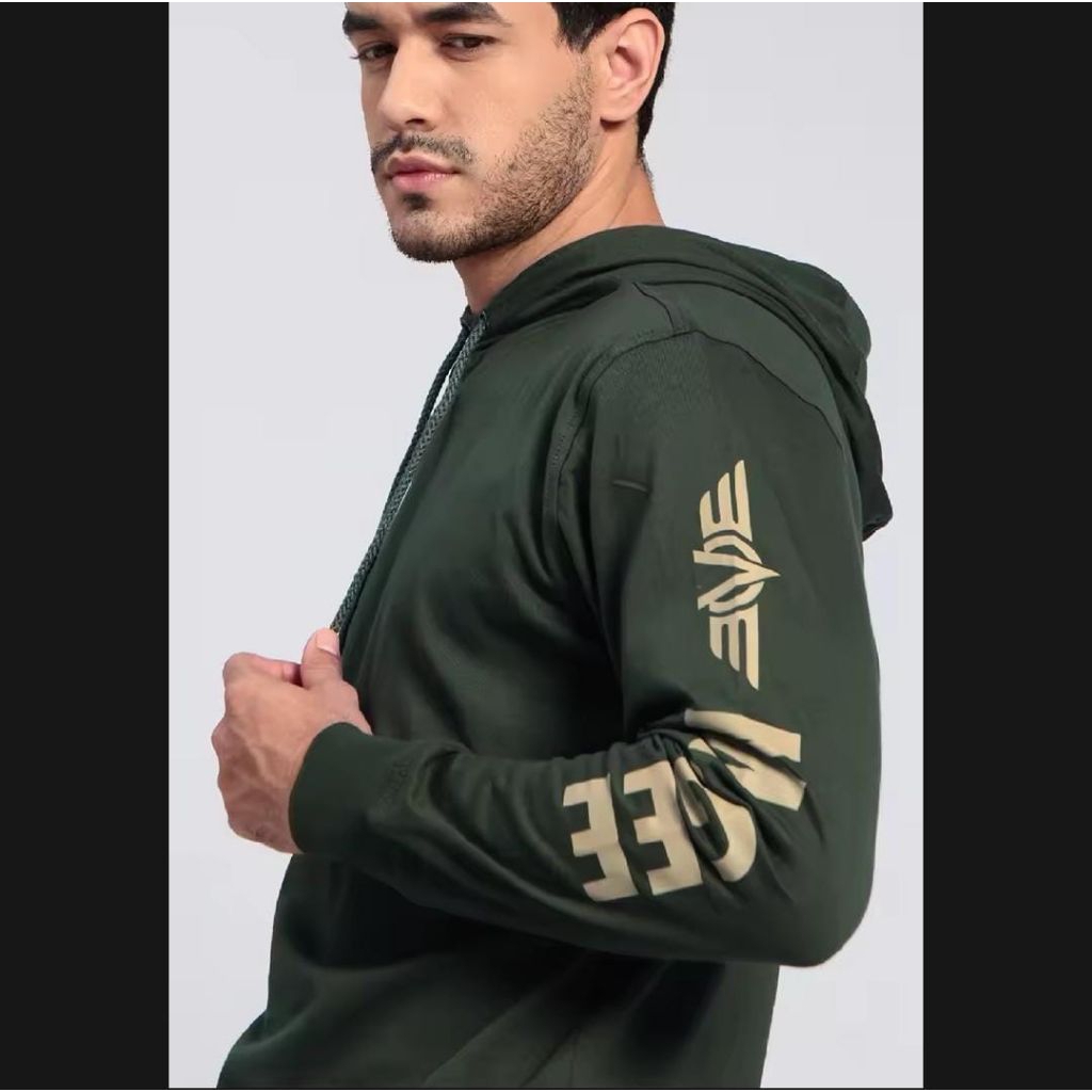 Kaos Hoodie M-GEE lengan panjang terbaru