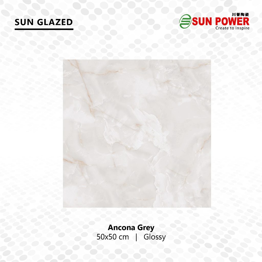 SUN POWER Ancona Series 50x50 Glossy – Keramik Tiles (Sun Glazed Tiles) Lantai & Dinding Sun Power C