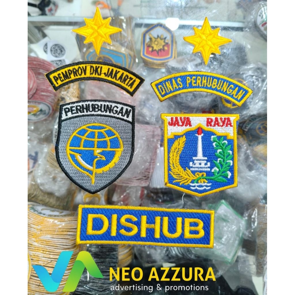 bet DISHUB, logo DISHUB, Bordir LOGO DISHUB