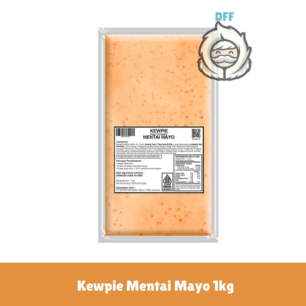 Kewpie Saus Mentai 1kg | Mentai Sauce Original | Saos Mentai Mayo Jepang untuk Sushi & Rice Bowl