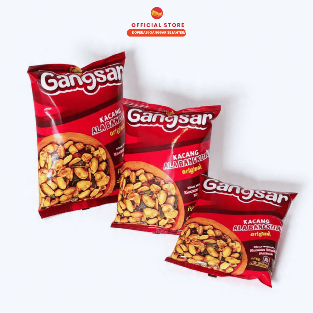 Kacang Bangkok 175gr Isi 3 Bungkus Pedas Manis Gurih Renyah Daun Jeruk Cemilan Laris Gangsar