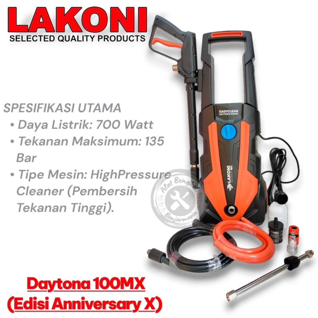 JET CLEANER "LAKONI" DAYTONA 100MX ||MESIN CUCI MOTOR/MOBIL PORTABLE 700 WATT