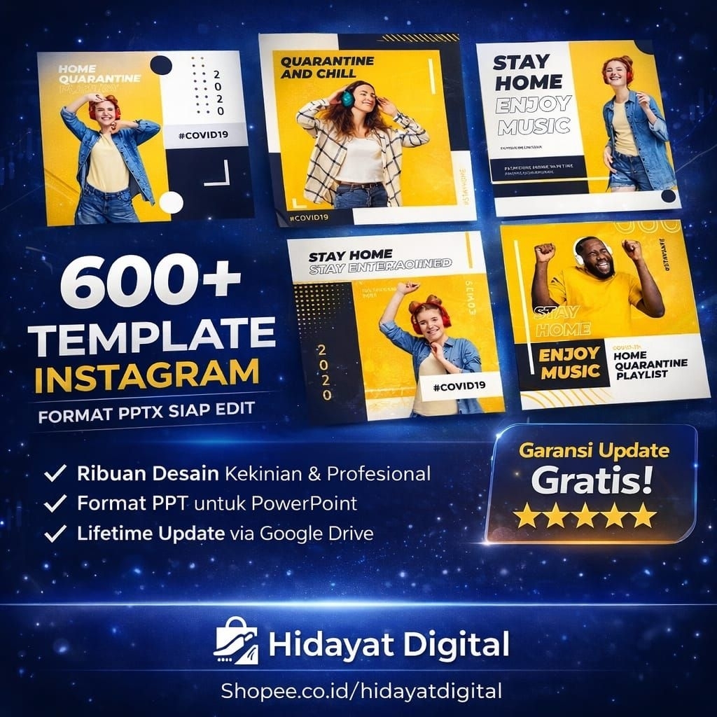 PROMO 600++ Template Desain Instagram Feed Katalog Produk UMKM- (bahasa Indonesia)