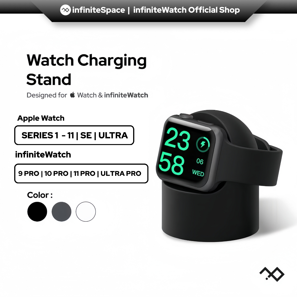 infiniteSpace Watch charging stand untuk infiniteWatch dan Apple Watch