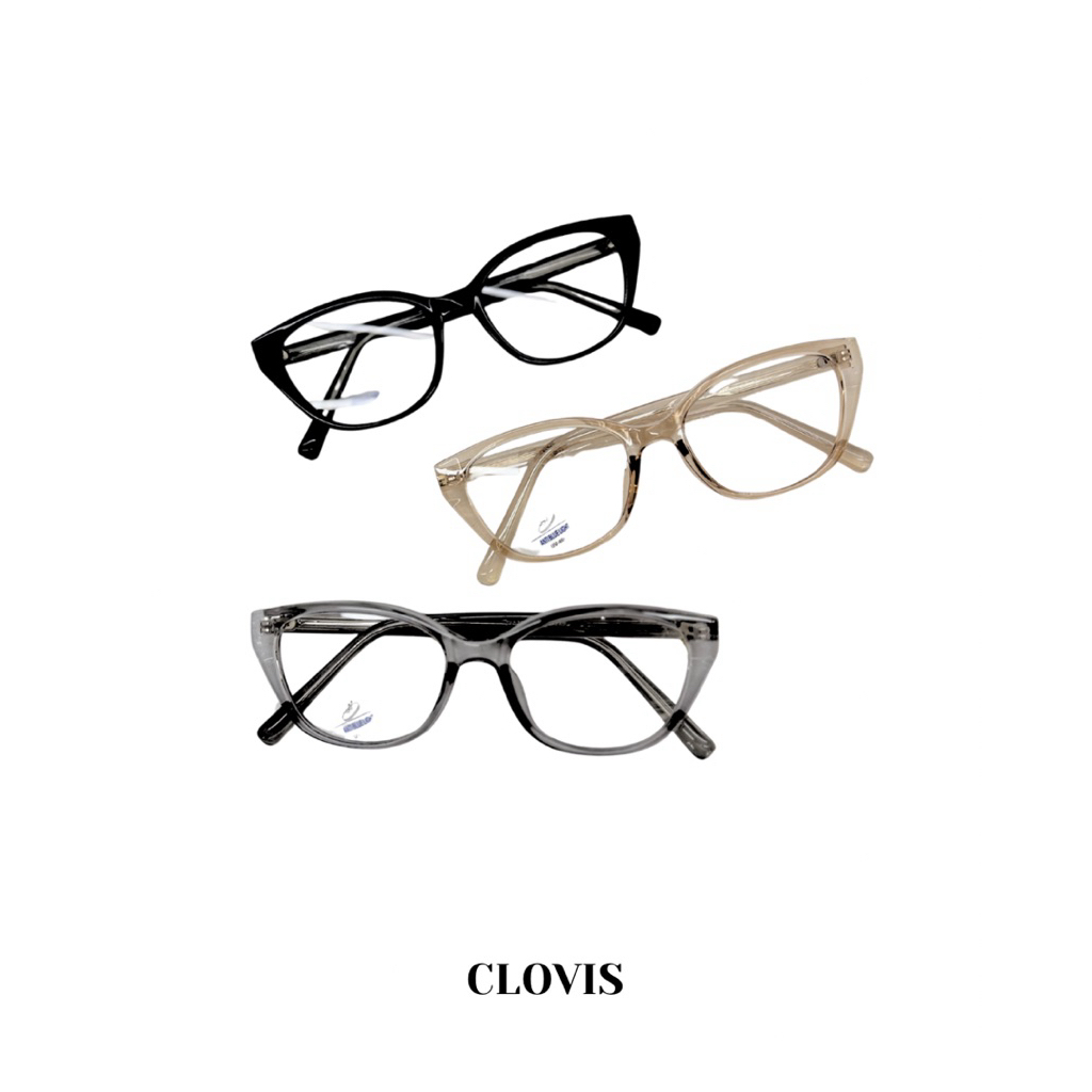 CYSTORE Frame Kacamata Antiradiasi/Photochromic/Bluechromic Wanita Cat Eye Clovis