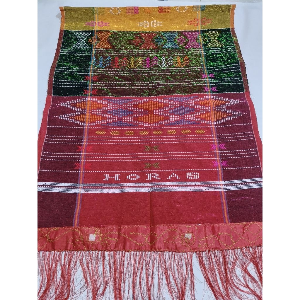 Ulos Sadum Motif Angkola Pakaian Adat Batak Toba Wanita Lebar 73cm Panjang 200cm Desain Elegan Unik 