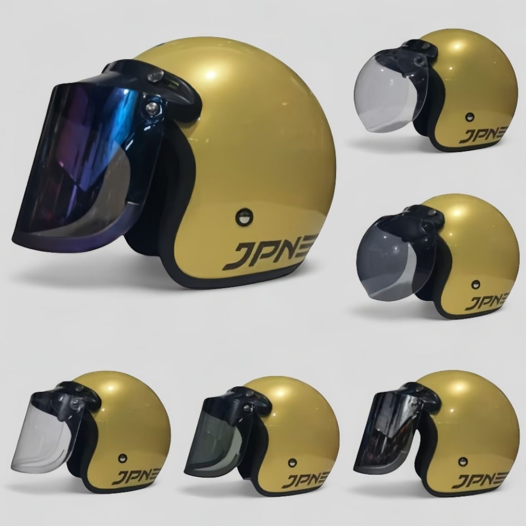 Helm jpn kuning lemon glossy ORIGINAL 100% Asli