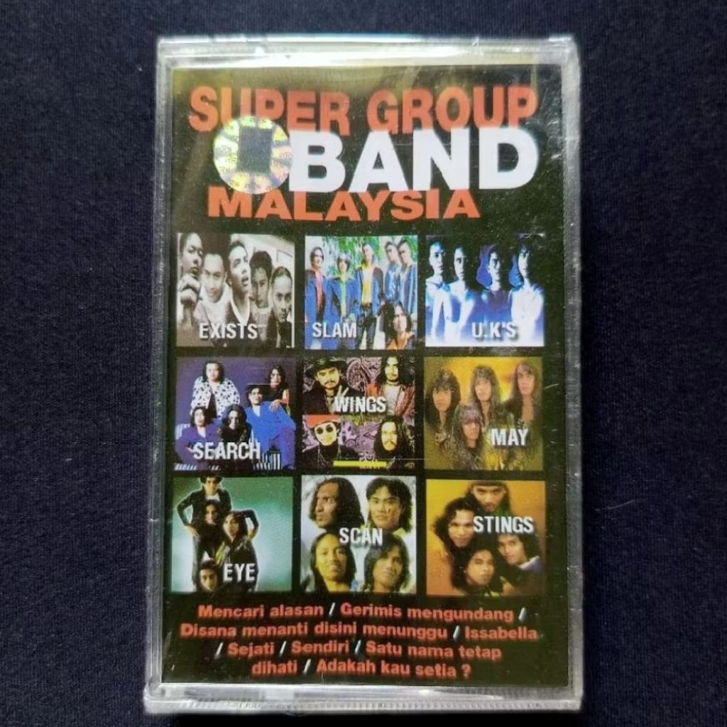 Kaset V/A (Exists, Slam, Search, etc) - Super Group Band Malaysia (Sealed)
