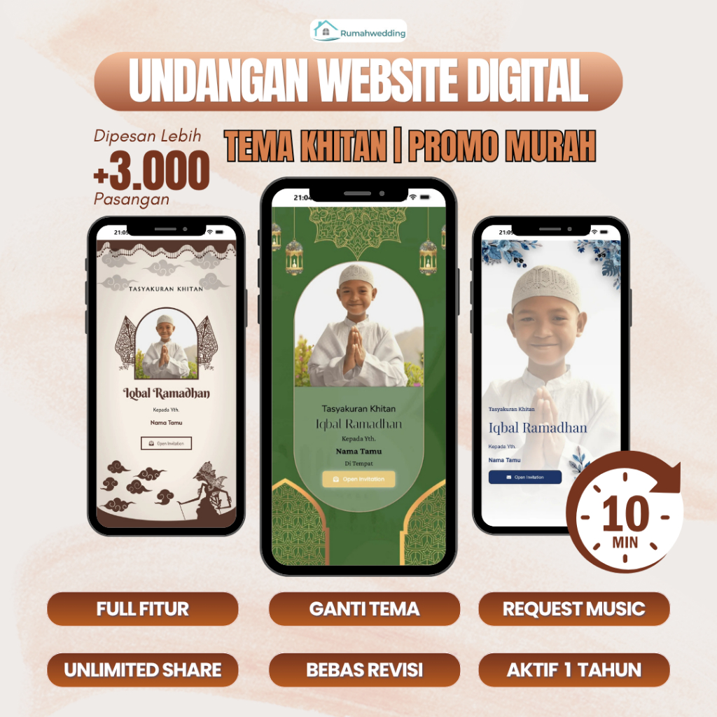 Undangan Digital Website Khitan Premium