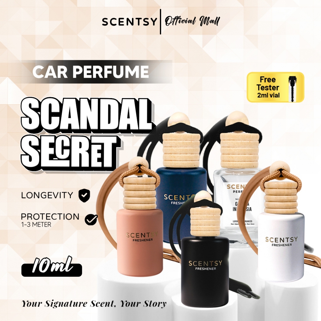 SCENTSY Parfum Mobil SCANDAL SECRET Pengharum Anti Mual 10ml Pewangi Ruangan Kantor Toilet Kamar tid