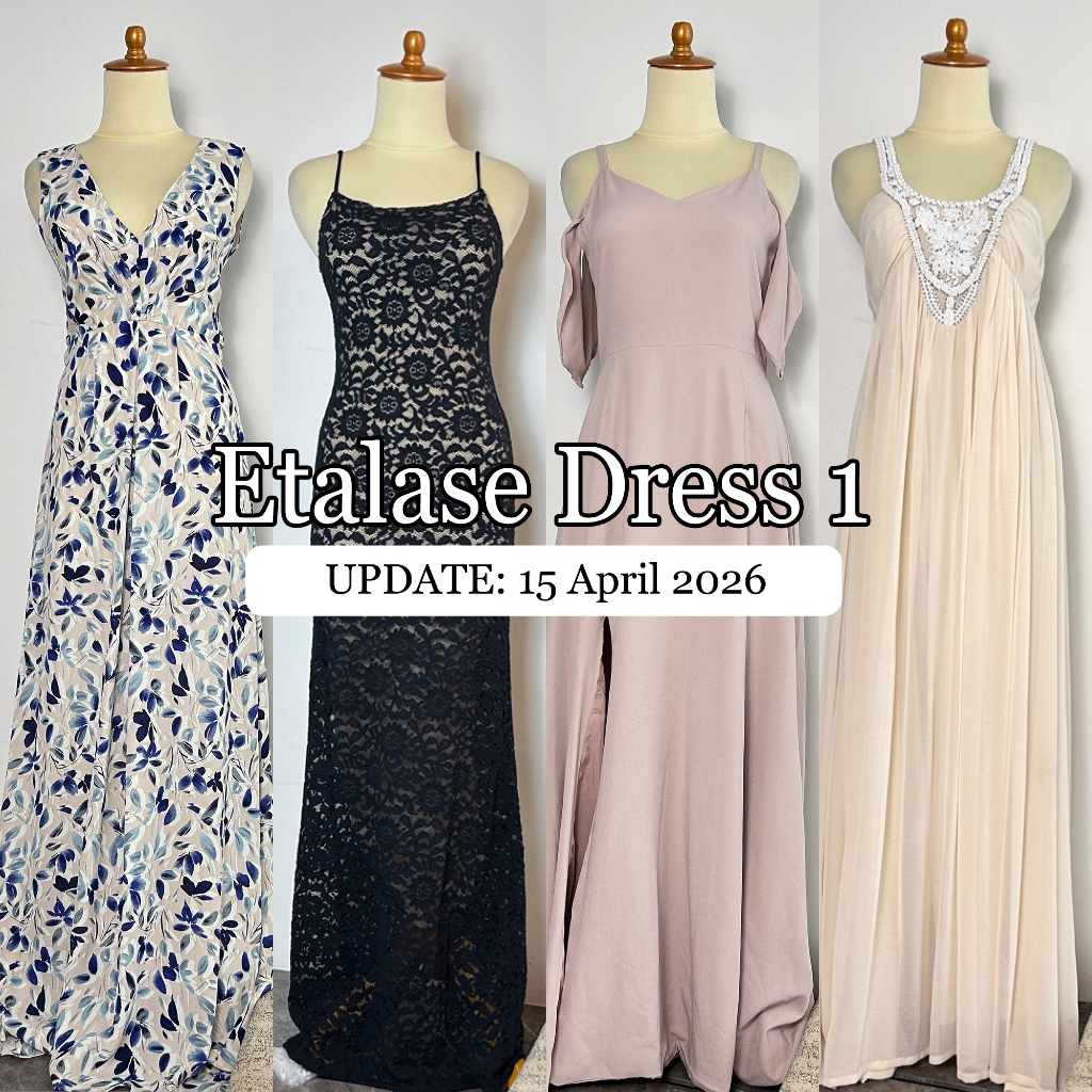 DRESS GAUN pesta party long brukat brokat korea panjang