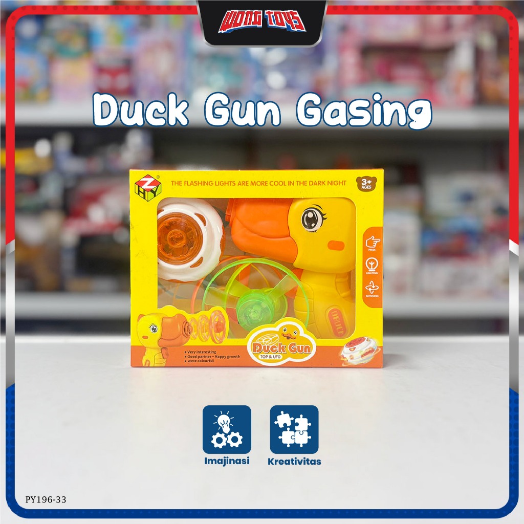Duck Gun Gasing (PY196-33) - Mainan Launcher Gasing UFO Terbang Duck Gun Top & UFO
