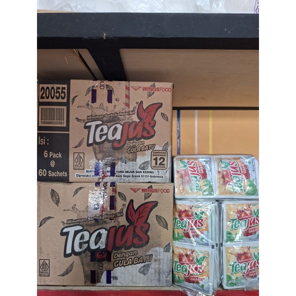 Tea Jus Rasa Gula Batu | 1 Dus Isi 6 Pak