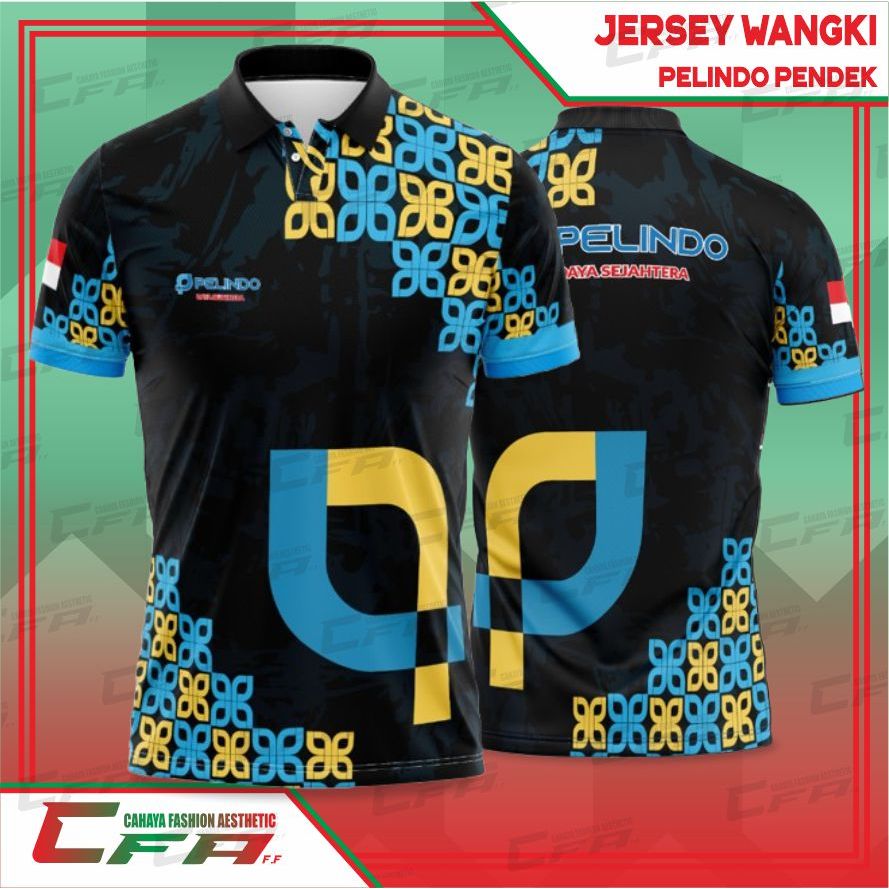 CFA JERSEY WANGKI TEMA PELINDO LENGAN PENDEK DRYFIT MILANO FULL PRINTING SPORTY UNISEX
