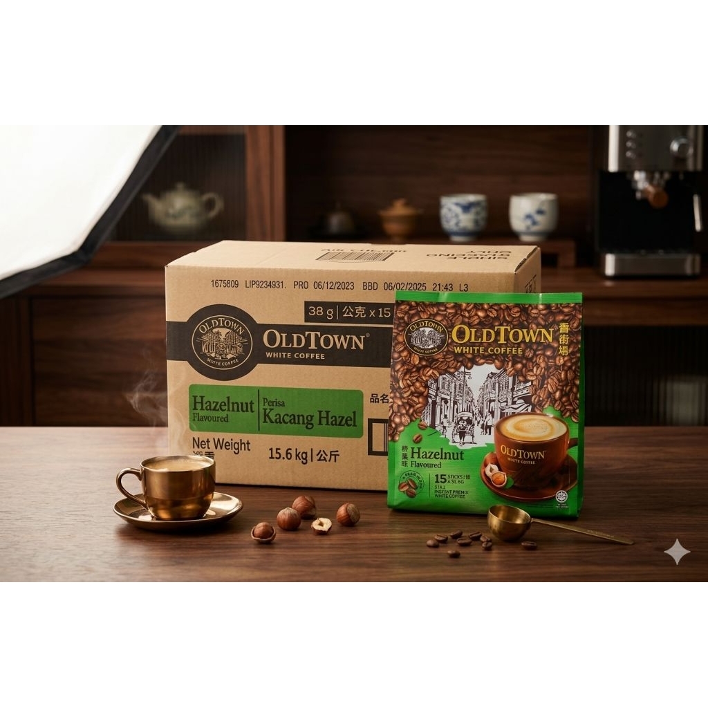 OldTown White Coffee Hazelnut Original Malaysia 20 x 15Sticks x 32Gr