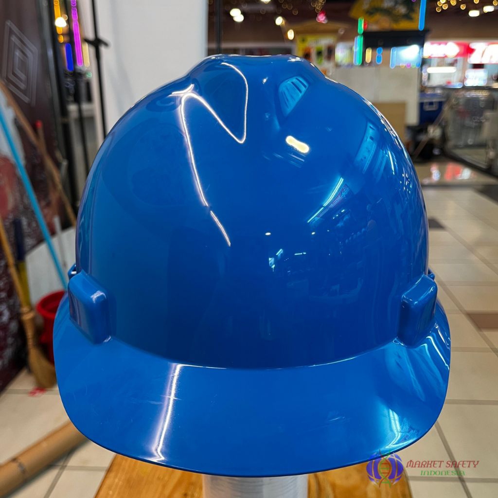 Helm Safety MSA V-Gard Biru Original ANSI Fastrack - Safety Helmet MSA V-Gard ANSI Biru