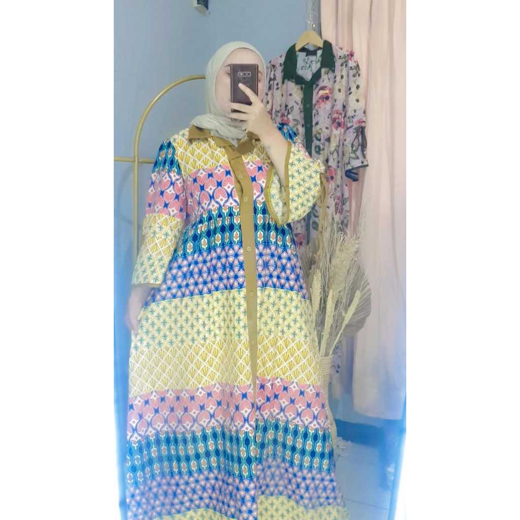 MERINDU DASTER DAYLI SARA BATIK ETNIK/GAMIS SIMPLE/GAMIS MOTIF MEWAH/DASTER SEHARI HARI/DASTER RAYON