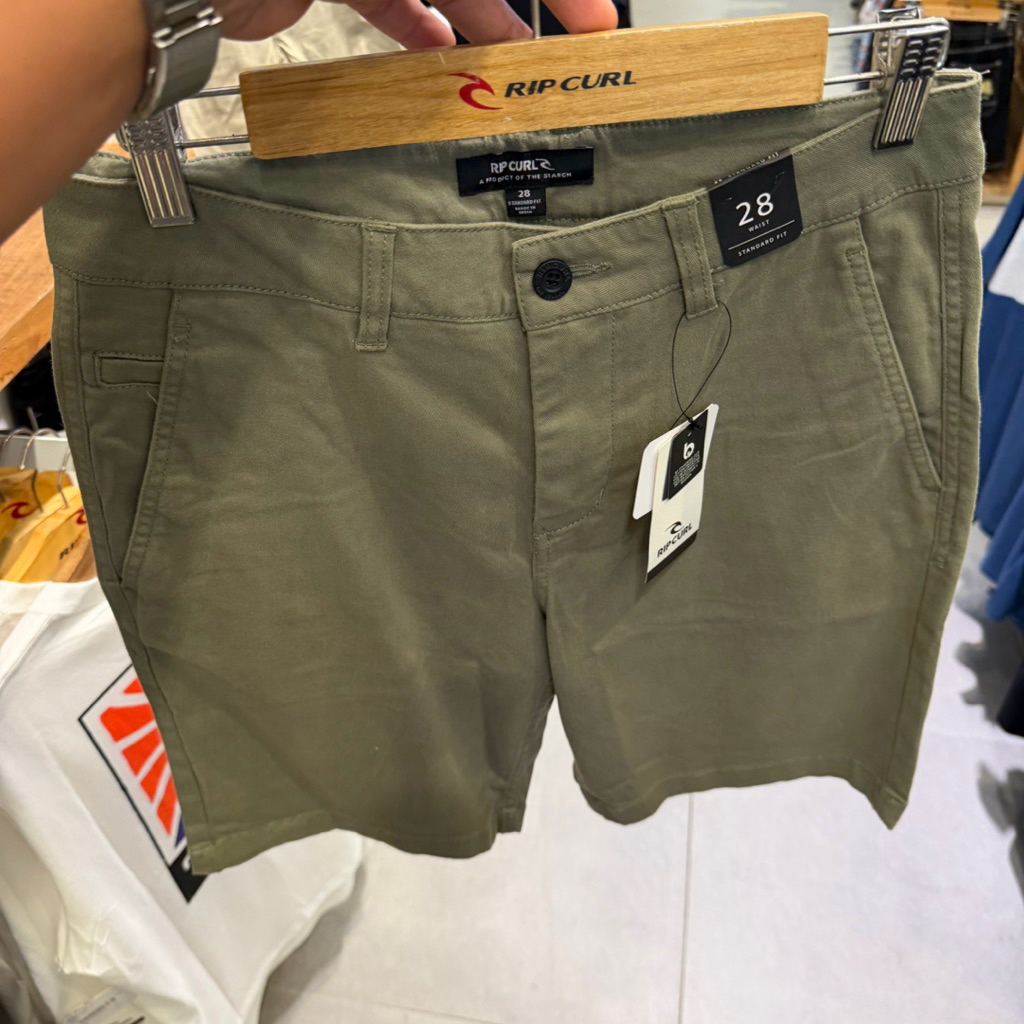 Celana Pendek Pria Rip Curl Original P25 Classic Surf Chino Walkshort Cactus Green New