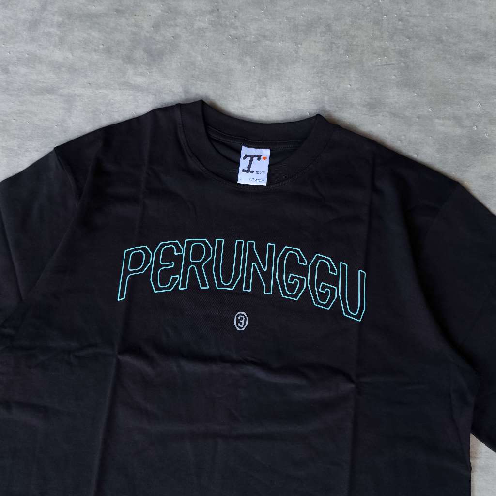 Tshirt Perunggu Logotype 2025 Black | Perunggu Merch Tshirt Katun Hitam 20s
