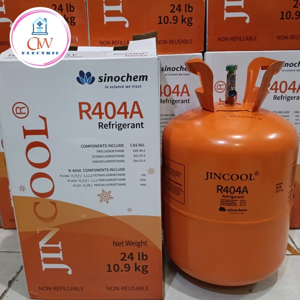 refrigerant R404A,R404,R 404 JINCOOL isi 10,9 kg segel pabrik