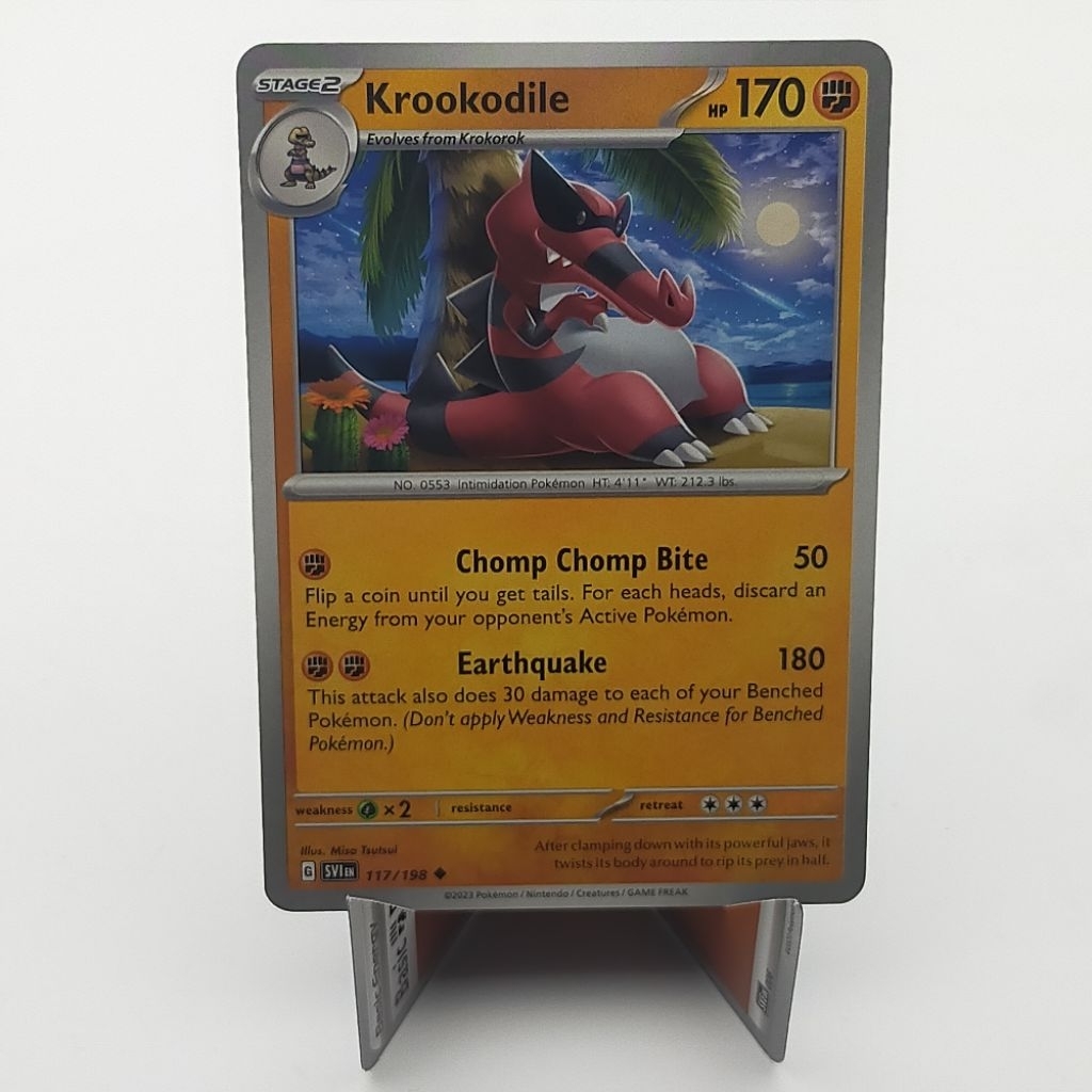 Kartu TCG Pokemon EN Original Krookodile SVI 117/198