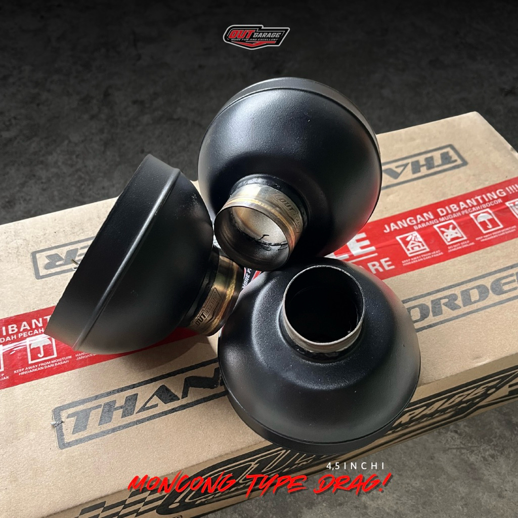 (DRAG SERIES) Moncong Corong Tutup knalpot type Drag Series model Rxp untuk Knalpot Standar Bobokan 