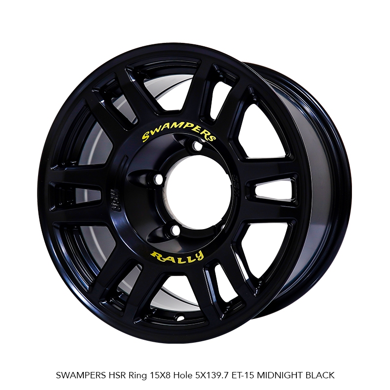 VELG MOBIL R15 HSR SWAMPERS HSR R15X8 H5X139,7 ET-15 MIDNIGHT BLACK 4 PCS VELG