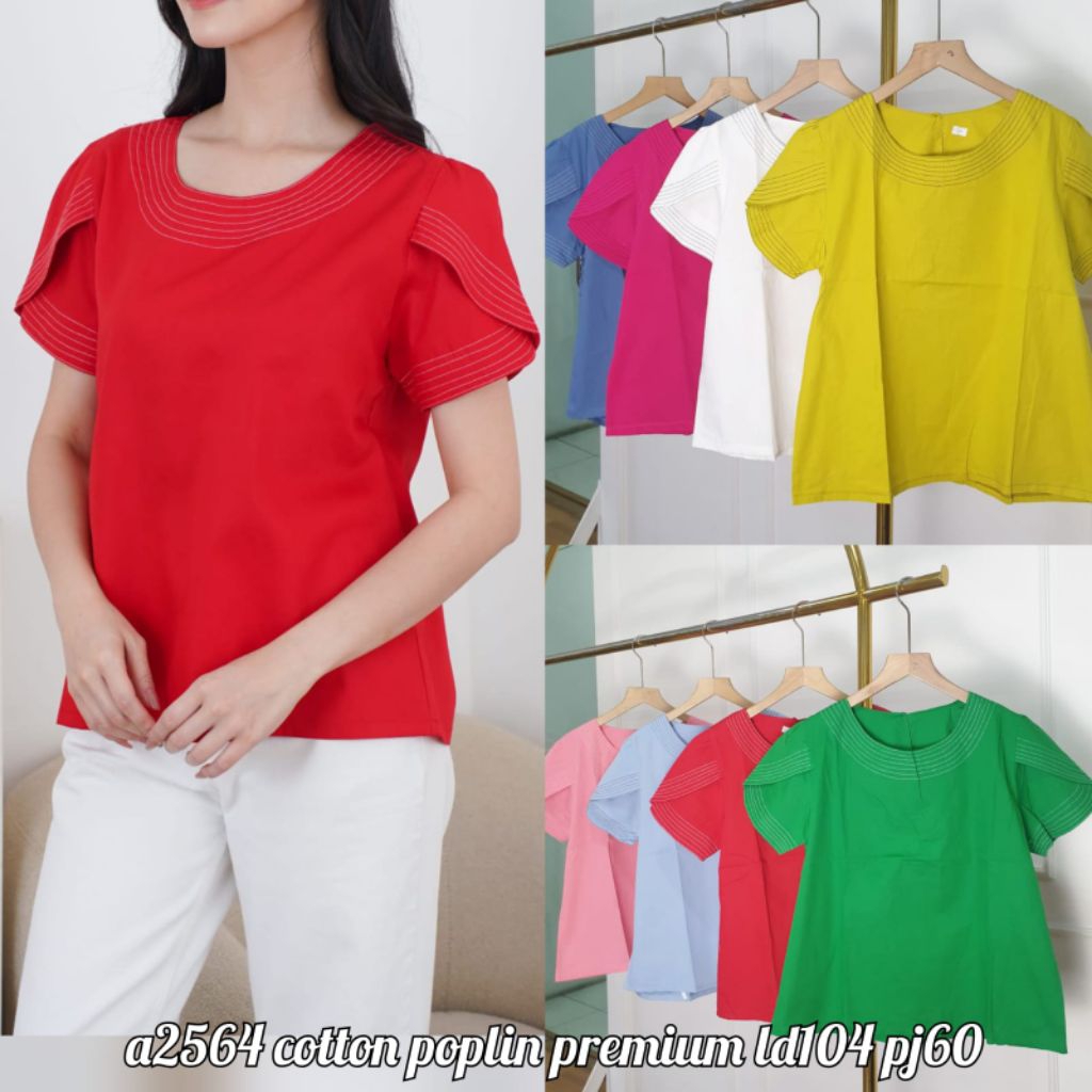 JC88 - Naomi Blouse - Blouse Wanita Katun Linen Premium