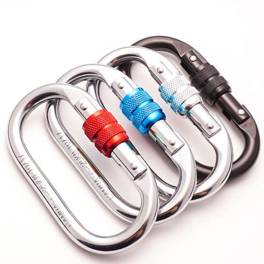 Carabiner Stel Crew 25KN konektor panjat tebing