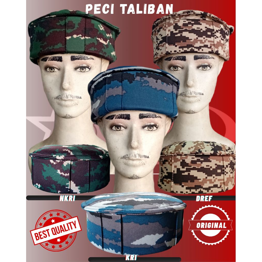 PECI . PECI PAKOL . PECI AFGANISTAN.  PECITALIBAN. PECI KUPLUK. peci motif  loreng