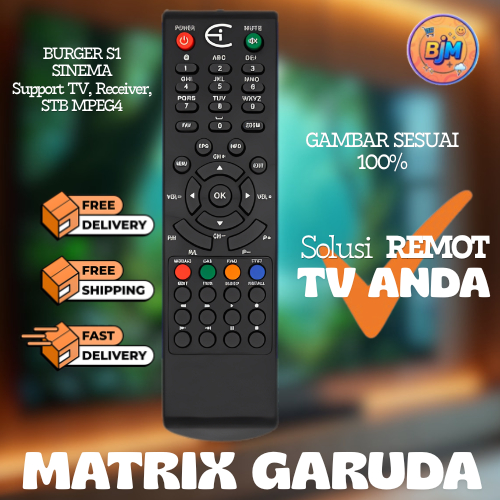 Remote Matrix Garuda Universal Multi Device – Support TV, Receiver, STB MPEG4