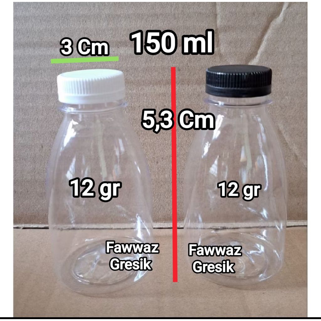 Botol Cantik 150ml SN /.Botol Cantik 150 ml SN Botol Plastik 150ml SN Short Neck Botol Plastik 150ml