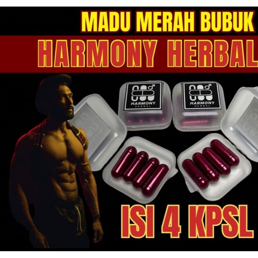 Kapsul Madu Merah Herbal 4 Kapsul - Herbal Alami, Privasi Aman, Garansi Uang Kembali