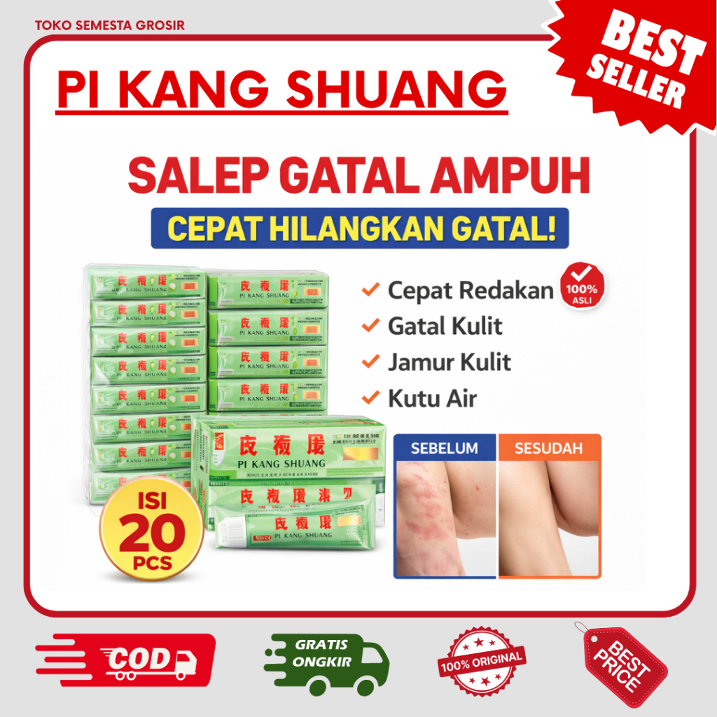 [PROMO] 100% ORIGINAL 1BOX ISI 20PCS / SALEP PI KANG SHUANG / SALEP GATAL - BISA COD - SIAP KIRIM