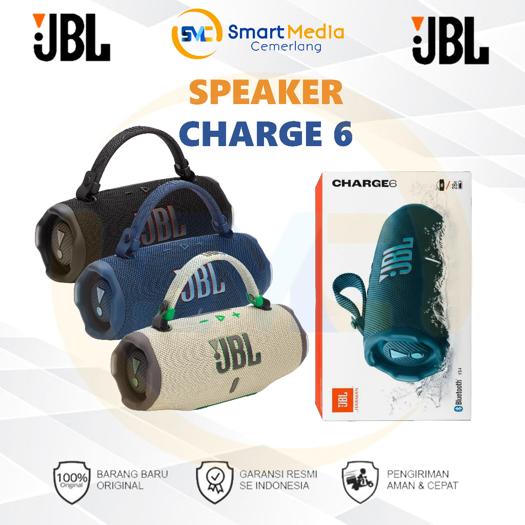 JBL Charge 6 Portable waterproof and drop-proof Bluetooth speaker