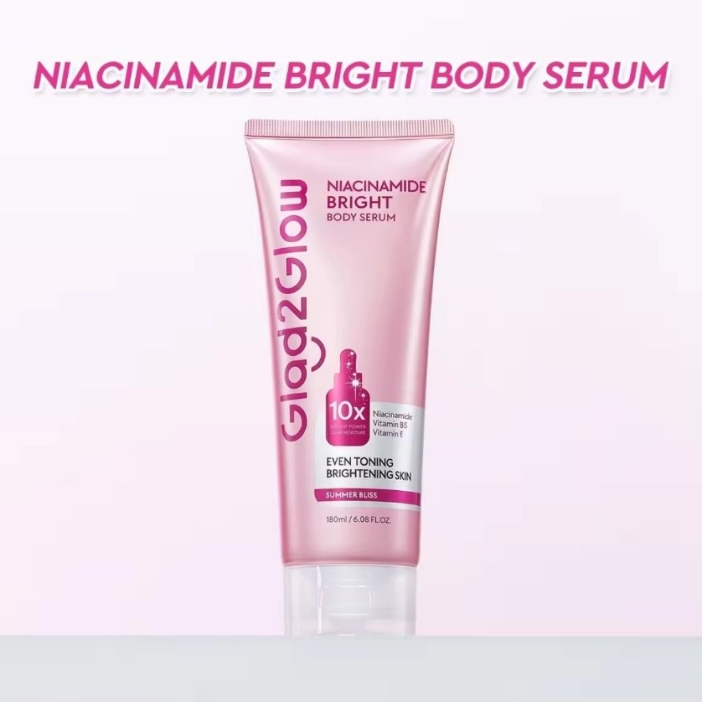 Rst - (Free Bubble Wrap) Glad2Glow Niacinamide Bright Body Serum 180ml | Body Lotion - Handbody - Bo