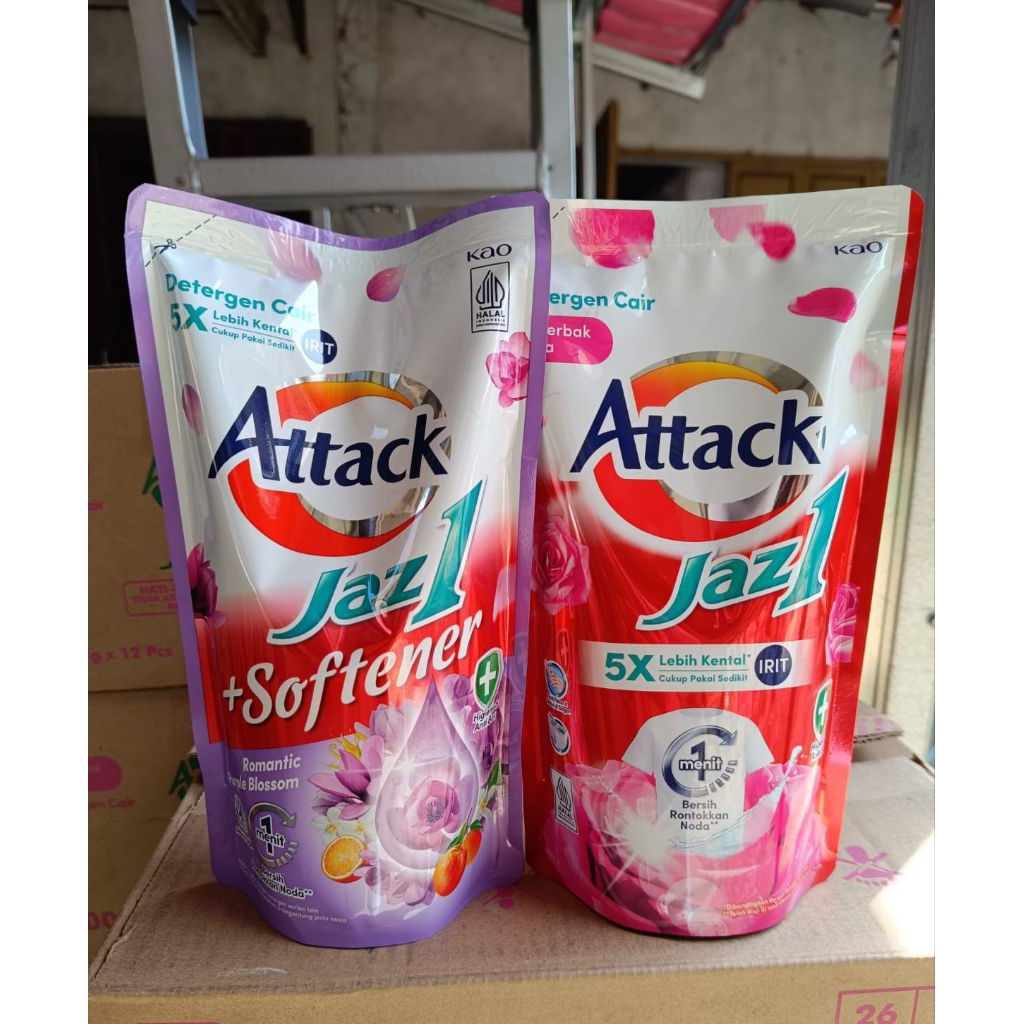 1 pouch jaz 1 attack detergent cair