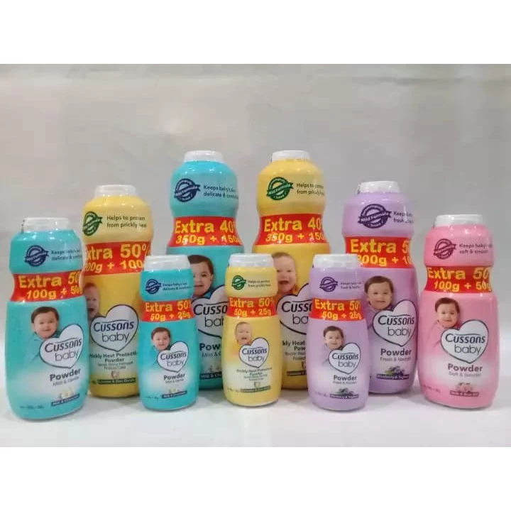 CUSSONS BABY POWDER/BEDAK BAYI WANGI SAKURA / VANILLA / BERRIES