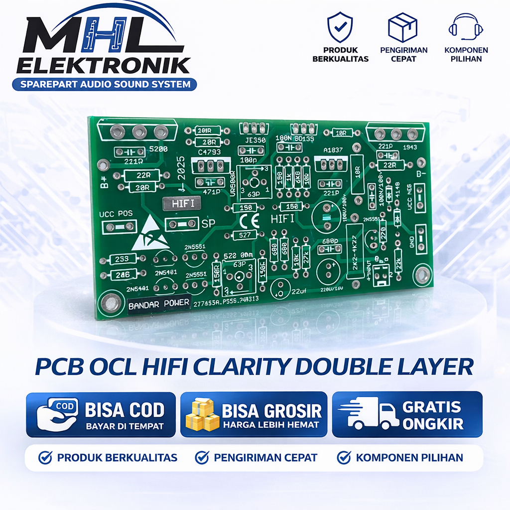 PCB Power OCL Hifi Double Layer OCL HI-FI Super Clarity Bandar Power Versi Terbaru