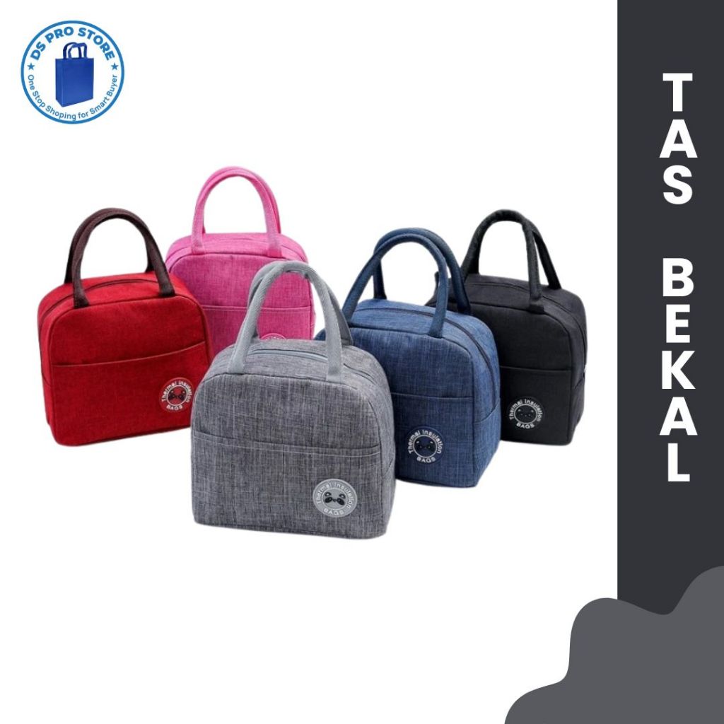 TAS BEKAL TEMPAT MAKAN / TAS LUNCH ANAK LAKI LAKI & PEREMPUAN / Tas Bekal Kotak Makan Polos Dewasa