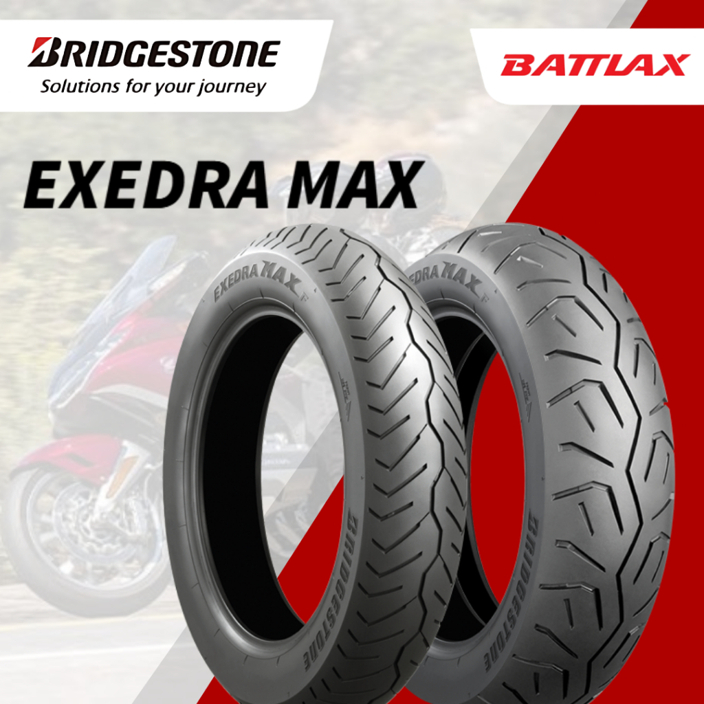 BATTLAX EXEDRA MAX [FRONT :  130/90-16, 110/90-19, 90/90-21, 130/70ZR17 & 130/70ZR18] & [REAR : 130/