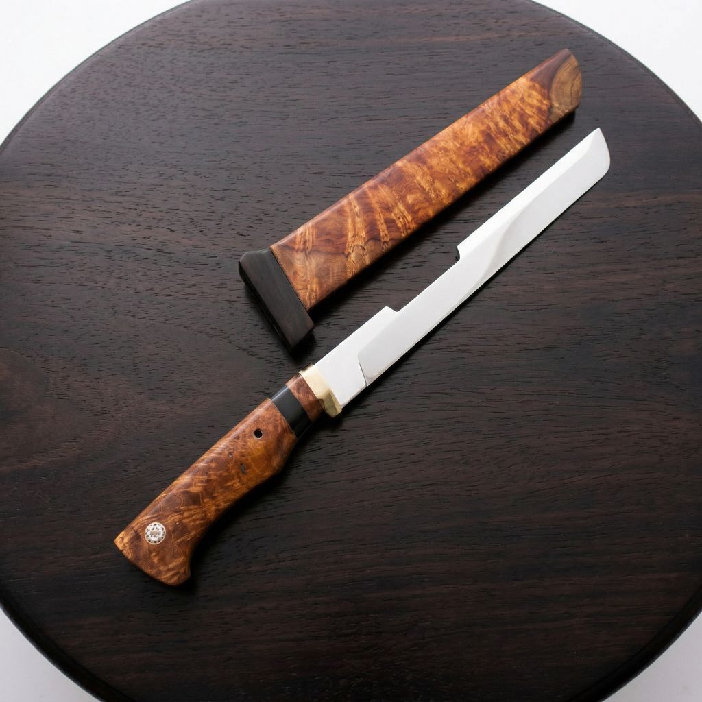 Pisau Sembelih Bandung AH Blade Untuk Qurban Super Tajam Baja Bohler K110 Polish Mirror Premium